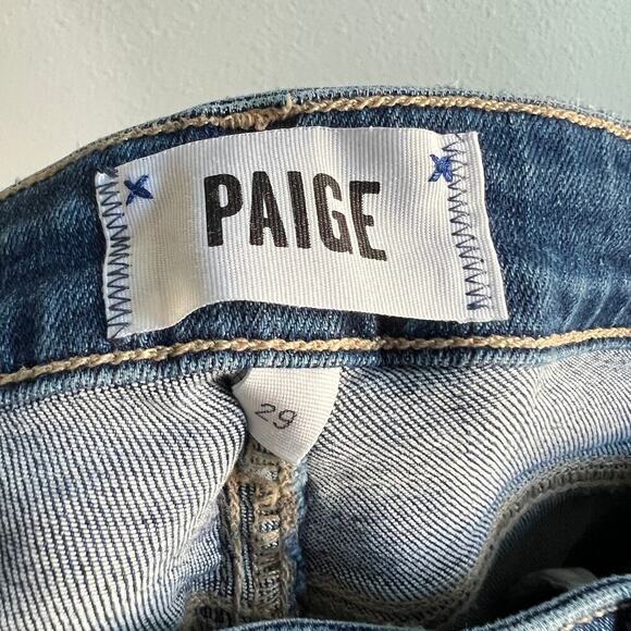 Paige Verdugo Ankle Skinny Jeans Women's 29 Mir Rise Side Stripe Stretch Denim - Picture 5 of 7